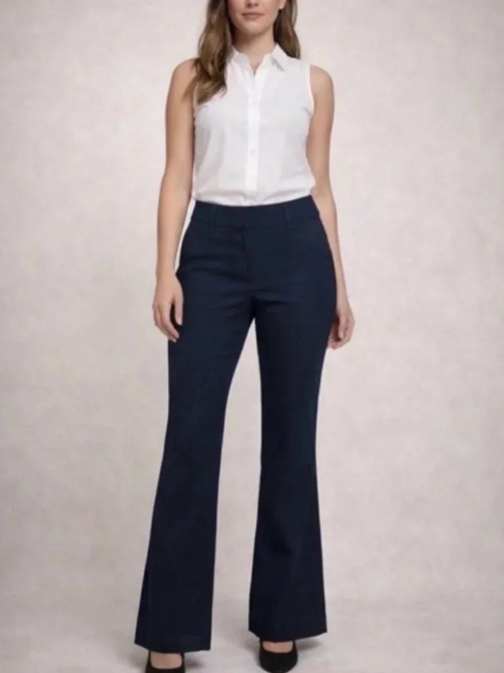 J. CREW Womens City Fit Flare Suit Trousers 100% Cotton size 8